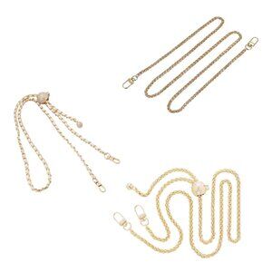 Set of 3 adjustable handbag crossbody straps Elegant Gold Rhines